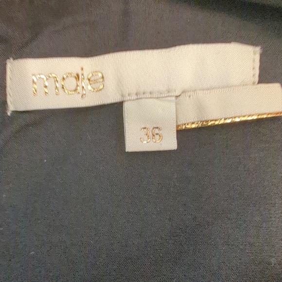 Maje Ibora Short Crepe Wrap Front Tie V-Neck Romper Size Small Black EUC - Picture 7 of 9